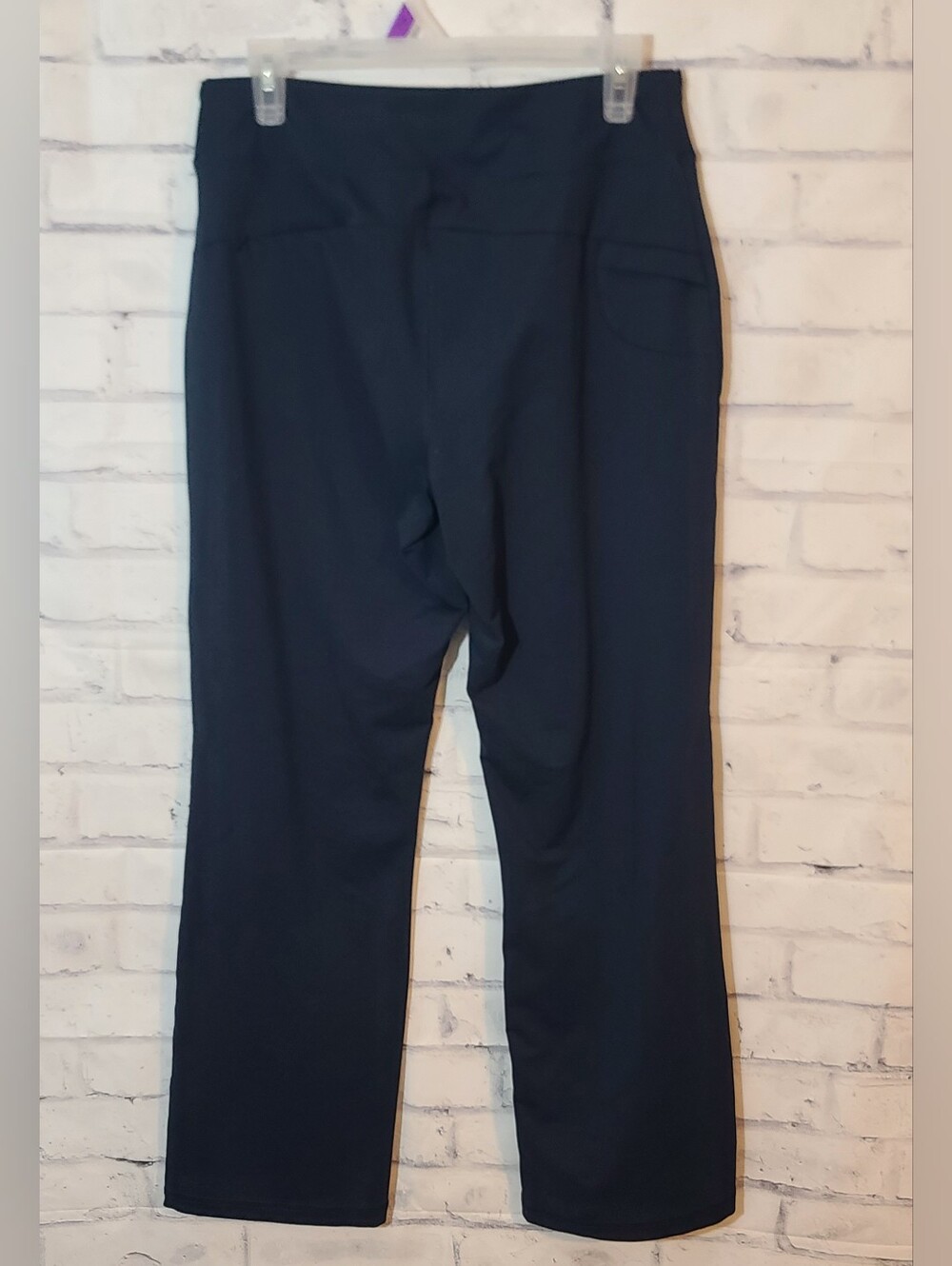 Lands' End Sport Women's Navy Pull-On Athleisure straight leg pants M - Picture 5 of 7